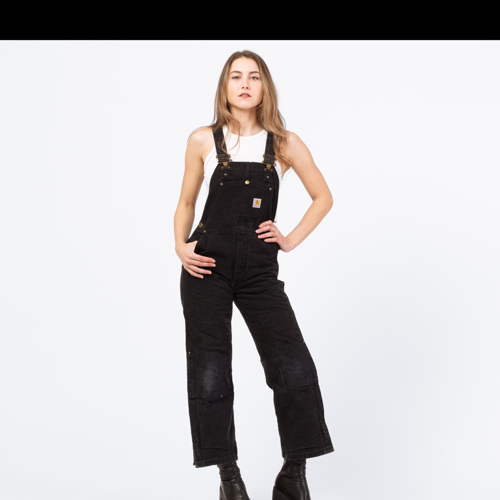 Women's Black Vintage Carhartt Insulated Bibs